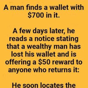 A Man Finds A Wallet With 0 In It.