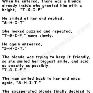 T-G-I-F Gone Wrong – Leaves Blonde Speechless! LOL