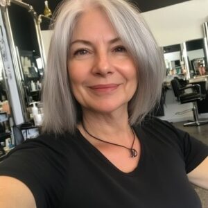 MY WIFE WENT TO THE SALON BUT CHOSE TO KEEP HER AWFUL GRAY HAIR MY WIFE WENT TO THE SALON BUT CHOSE TO KEEP HER AWFUL GRAY HAIR