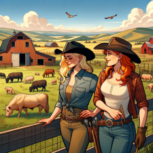 A Blonde and a Redhead’s Ranch Adventure