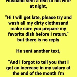 Husband sent a text to his wife at night Husband sent a text to his wife at night