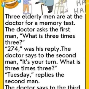 What’s Three Times Three?….Our sides were splitting 🤣🤣🤣 from laughter with this joke…