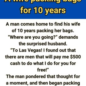 A wife packing bags for 10 years