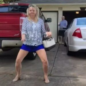 Mom Starts Dancing In The Driveway, But Watch When Dad Shows Up Behind Her