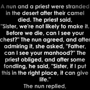 The Unusual Solution Of a Priest and Nun