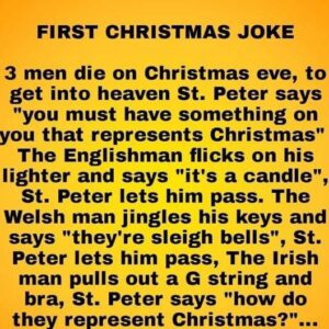 FIRST CHRISTMAS JOKE