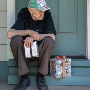 Lonely Old Man Invites Family