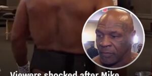 Viewers shocked after Mike Tyson reveals NSFW body part during pre-match interview