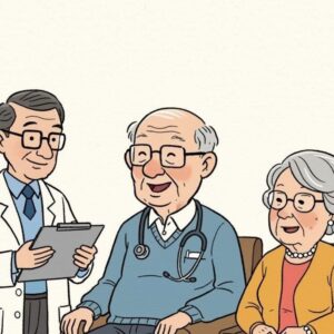 After his check-up, the doctor smiled at the elderly man… After his check-up, the doctor smiled at the elderly man…